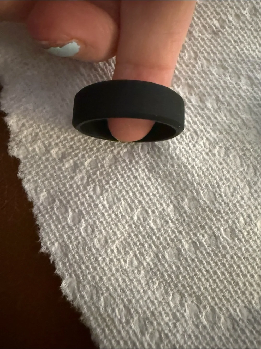 3 pk silicone (The Best Man) men’s navy, blk, green weddng bands-NIP- sz 13.5-14